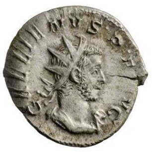 Münze, Antoninian, 258 - 259 n. Chr.
