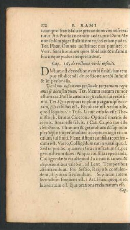 Cap. 16, de rectione verbi infiniti.