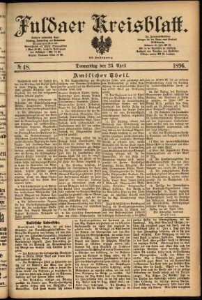 Ausgabe vom Donnerstag, den 23. April 1896.