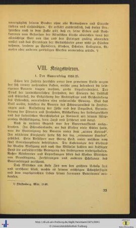 VIII. Kriegswirren.