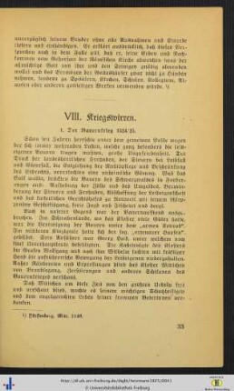 VIII. Kriegswirren.