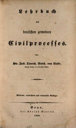Lehrbuch des deutschen gemeinen Civilprocesses