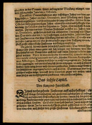 Das sechste Capitel. Von Krieg und Feindschafft.