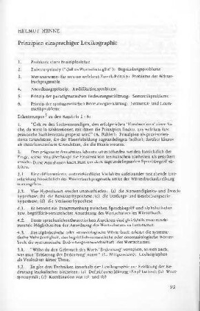 Prinzipien einsprachiger Lexikographie