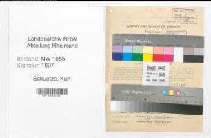 Entnazifizierung Kurt Schuetze , geb. 25.07.1891 (Arzt)