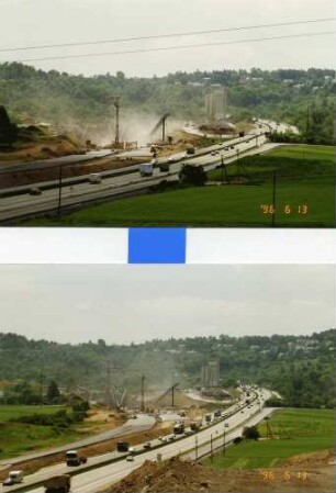 Engelbergbasistunnel Neue Trassierung der A 81 vor dem Nordportal
