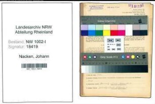 Entnazifizierung Johann Nacken, geb. 08.08.1902 (Werkmeister)