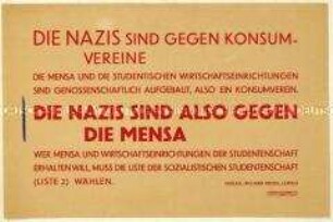 Aufruf zur Wahl der Liste der sozialistischen Studentenschaft