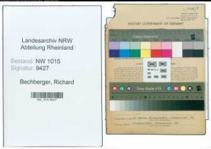 Entnazifizierung Richard Bechberger , geb. 17.01.1908 (Regierungsrat)