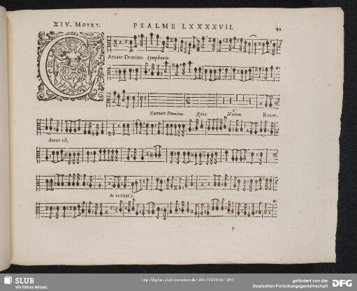 XIV. Cantate Domino canticum novum