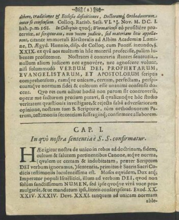 Cap. I. In quo nostra sententia e S. S. confirmatur