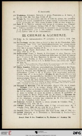 III. Chemie & Alchemie (Nr. 242-318)