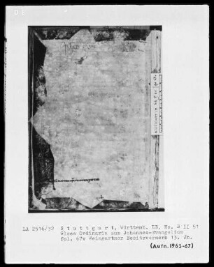 Evangelium secundum Johannem cum Glossa ordinaria — Dunkelbrauner Lederbezug mit Stempelverzierungen