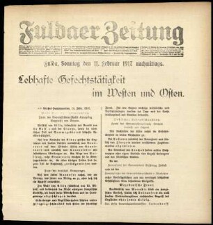 Ausgabe vom Sonntag, den 11. Februar 1917.