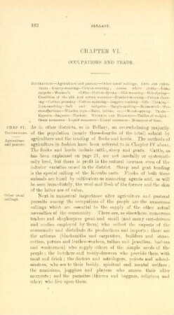 Chapter VI. Occupations and trade