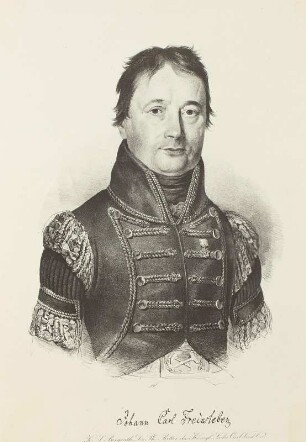 Johann Carl Freiesleben : Johann Carl Freiesleben. Lithografie; 43 x 32 cm. 1801