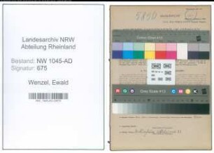Entnazifizierung Ewald Wenzel , geb. 26.06.1903 (Angestellter)