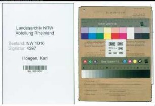 Entnazifizierung Karl Hoegen , geb. 16.06.1885 (Landwirt)