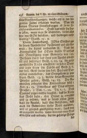 416-425, Vierte Anmerkung. Jesus Christus gabe denen ...