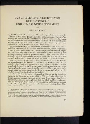 Für eine Veröffentlichung von Jungius' Werken und seine künftige Biographie von Emil Wohlwill