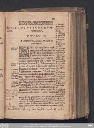De Vi Bonorum raptorum. Titulus II.