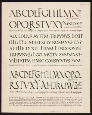 Plate 2. "Square" & "Rustic" Capitals