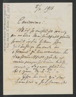 Brief an Ferruccio Busoni : 05.02.1916