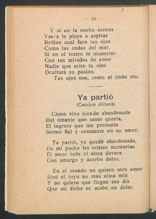 Ya partió : (Canción chilena)