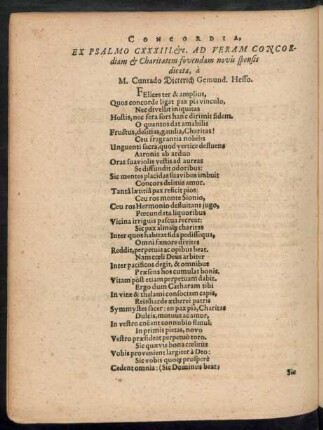 Concordia, Ex Psalmo CXXXIII. ...