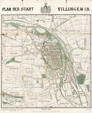 Plan der Stadt Villingen i. B.