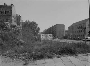 Dresden-Friedrichstadt, Schäferstraße. Blick von der Einmündung Menageriestraße