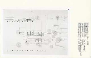 Dorfsanierung, Österreich-Getzersdorf (Diplomarbeit bei Willy Kreuer): Dorfkern, Einliegergalerie, Grundriss 2. Obergeschoss und Schnitt