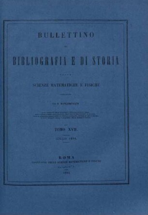 Tomo XVII. Luglio 1884.