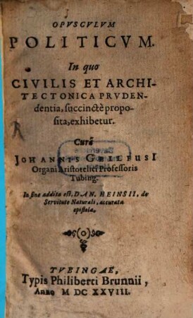 Opusculum politicum