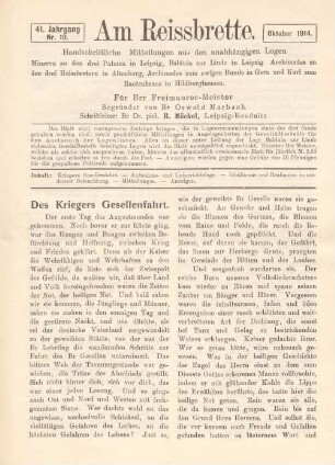 Nr. 10. Oktober 1914.