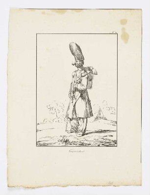 Grenadier, Blatt 19 der Folge "Französische Militärkostüme"