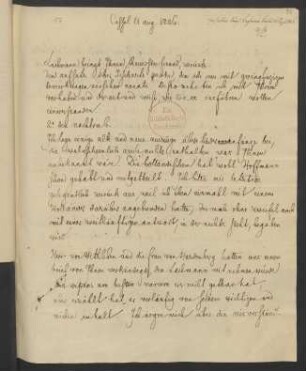 Brief an Karl Hartwig Gregor von Meusebach : 31.08.1826