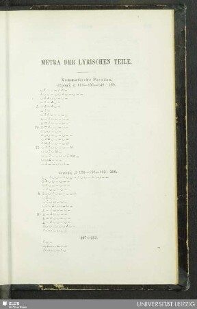 Metra Der Lyrischen Teile