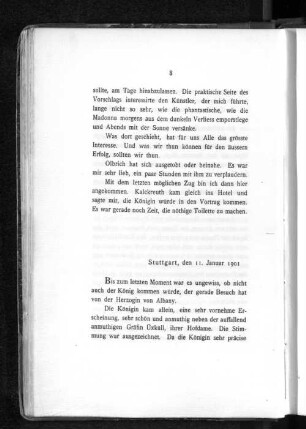 Stuttgart, den 11. Januar 1901