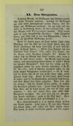 XI. Vom Aberglauben