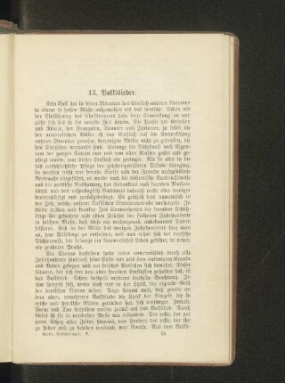 13. Volkslieder.
