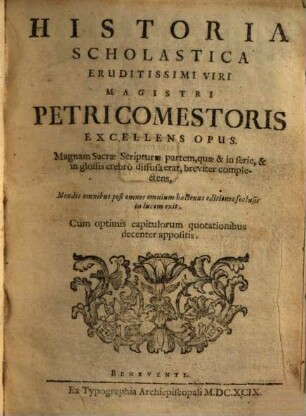 Historia Scholastica