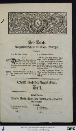 Staats-Recht des Heil. Röm. Reichs-Statt Zell am Hammersbach.