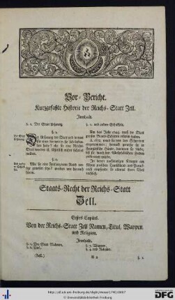 Staats-Recht des Heil. Röm. Reichs-Statt Zell am Hammersbach.