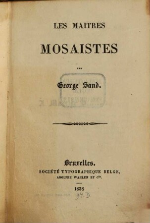 Les Maitres Mosaistes