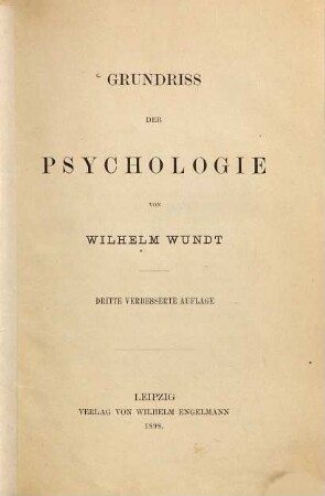 Grundriss der Psychologie