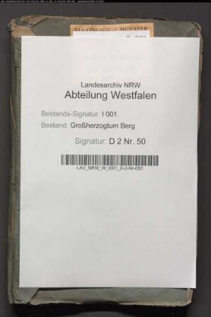 Benutzung der Gebäude der vormaligen Abtei Cappenberg und Verkauf entbehrlicher Gebäude