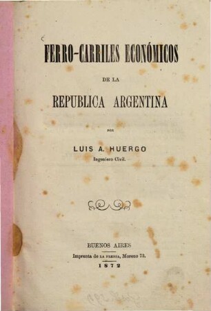 Ferro-carriles económicos de la República Argentina