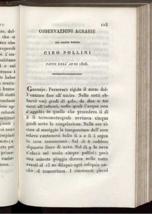Osservazioni Agrarie Fatte nell' anno 1828.