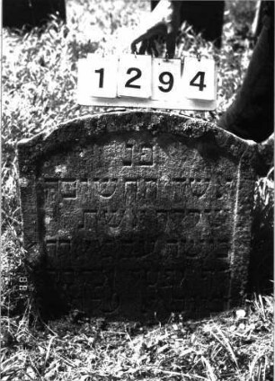 Grabstein 1294 (Index: 100098384) Maße HxBxT: 62x61x8 cm: Grabstein 1294